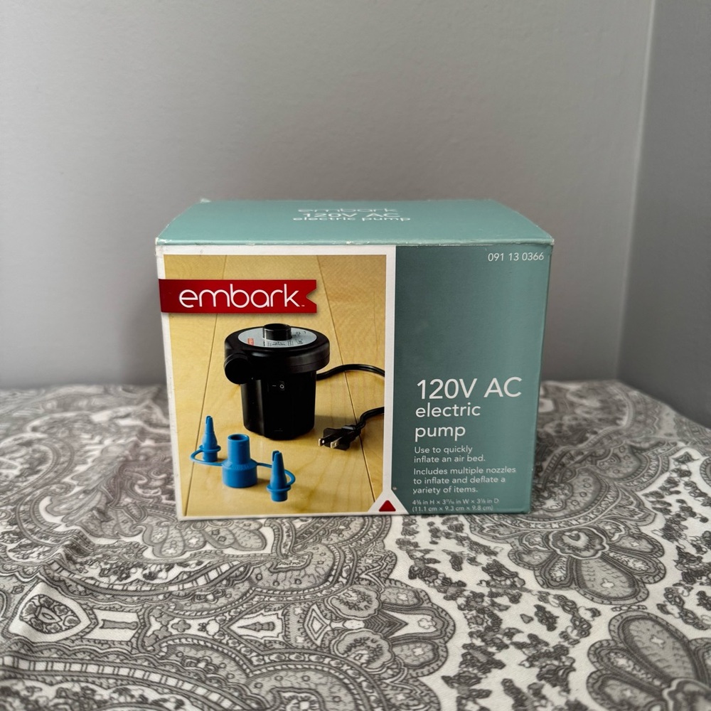 Embark Black 120V AC Electric Pump